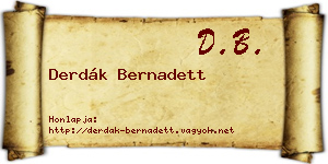 Derdák Bernadett névjegykártya