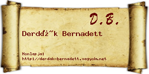 Derdák Bernadett névjegykártya